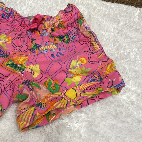 Lands' End Kids Girls' Pink Summer Themed Drawstring Pull On Shorts Size 5 *FIRM - Picture 4 of 9